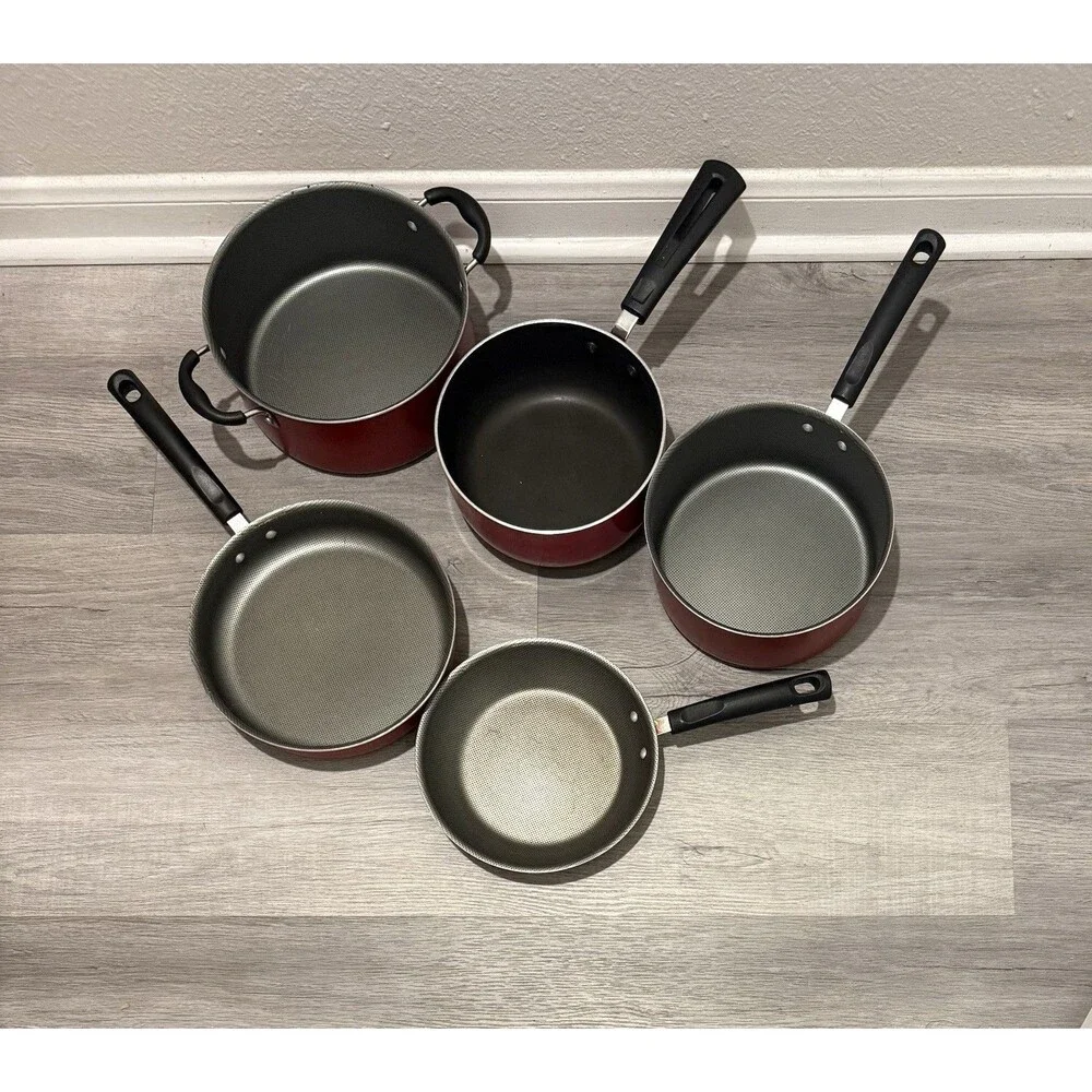 Tramontina 5 Piece Non-Stick Cookware Set, Champagne